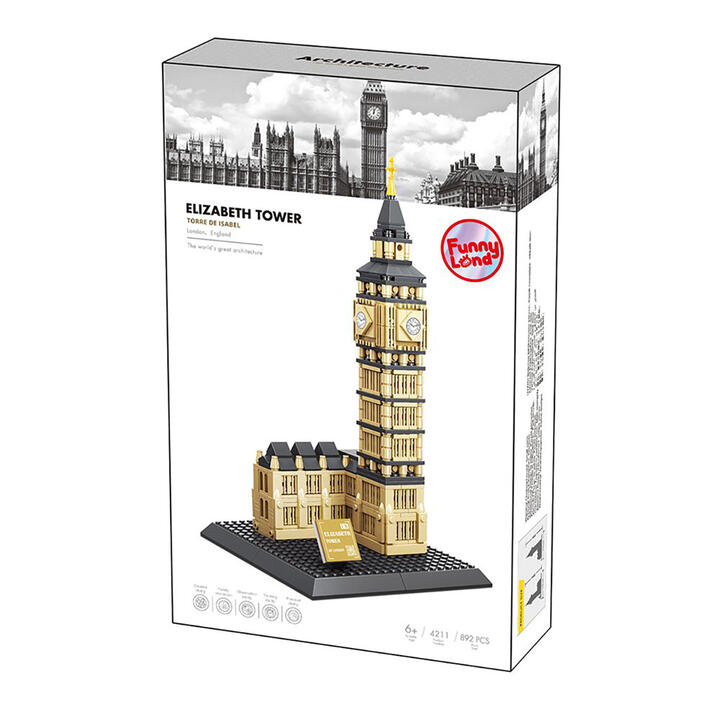 Puzzle 3D Elizabeth Tower- London,England 892pcs 1/8