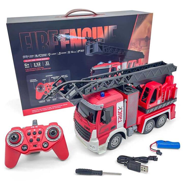 Camion de bomberos c/ control remoto 1/12