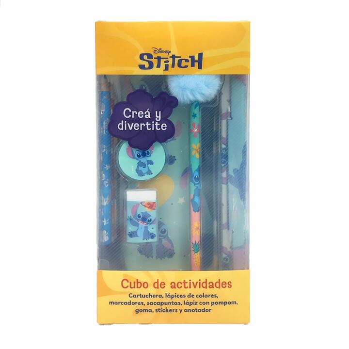 Set de actividades Stitch c/cartuchera metálica 13pcs 6/48