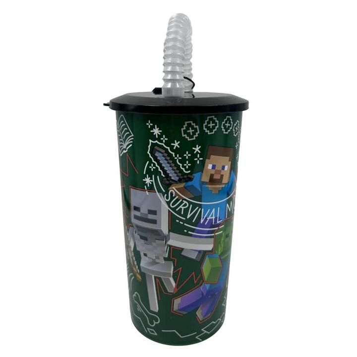 Vaso con sorbete  Minecraft 450ml 3/12/24